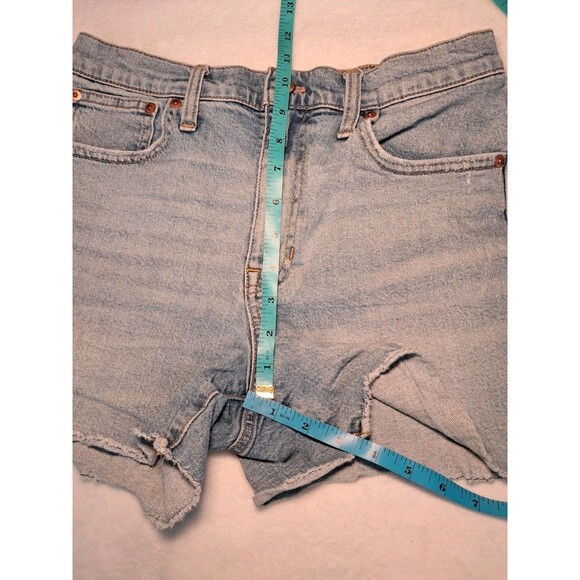 J. Crew High-Rise Denim Shorts Tea Time Wash Raw Hem Cutoffs AV425 Size 27 - Picture 8 of 9